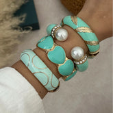 Spring Pearl Charm Bracelet