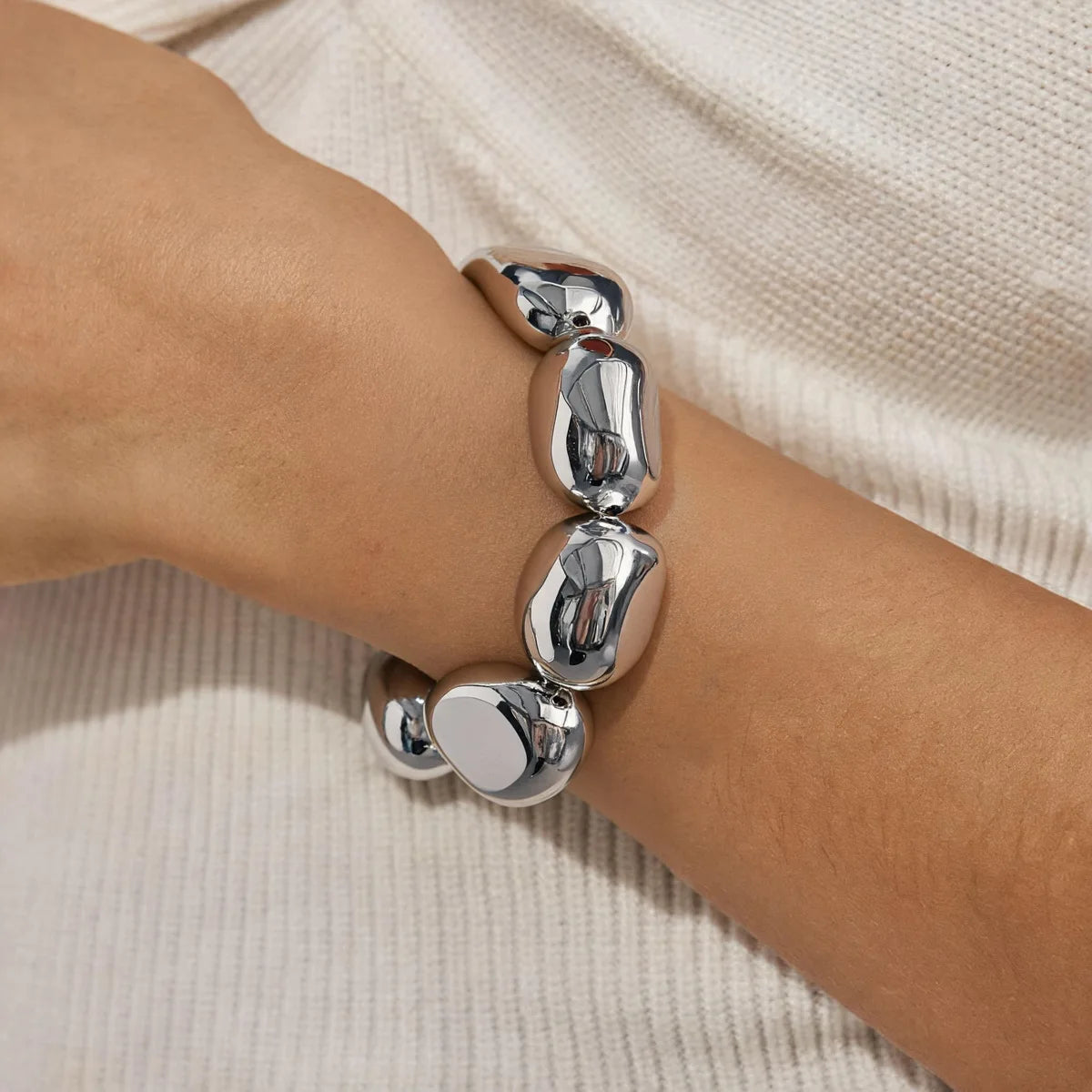 Vintage Acrylic Bead Chain Bracelet
