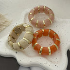 Vintage Punk Marble Texture Resin Bracelet