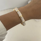 Vintage Dripping Oil Enamel Wave Cuff Bracelet
