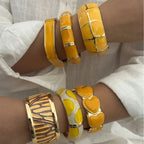 Yellow Dripping Oil Enamel Bracelet
