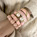 Pink Dripping Oil Enamel Cuff Bracelet