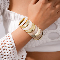 Semicircle Acrylic Chunky Bangle