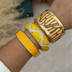 Yellow Dripping Oil Enamel Bracelet