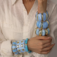 Vintage Acrylic Chunky Cuff Bracelet