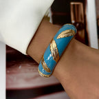 Floral Rhinestone Punk Cuff Bracelet
