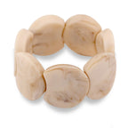 Bohemian Beige Geometric Resin Bracelet