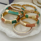 Punk Gold Geometric Cuff Bracelet