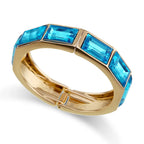 Vintage Punk Blue Enamel Cuff Bracelet