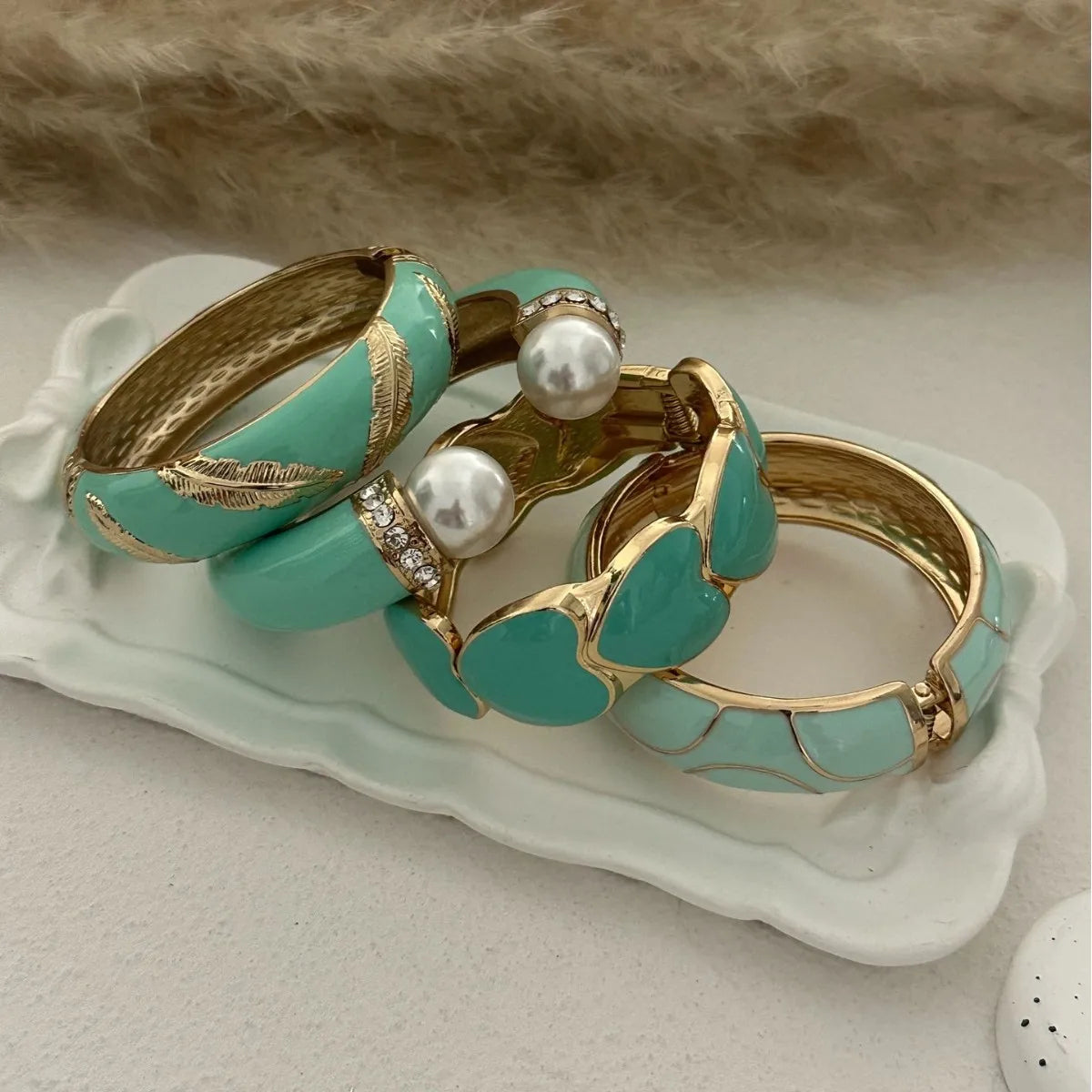Spring Pearl Charm Bracelet
