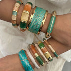 Punk Gold Geometric Cuff Bracelet