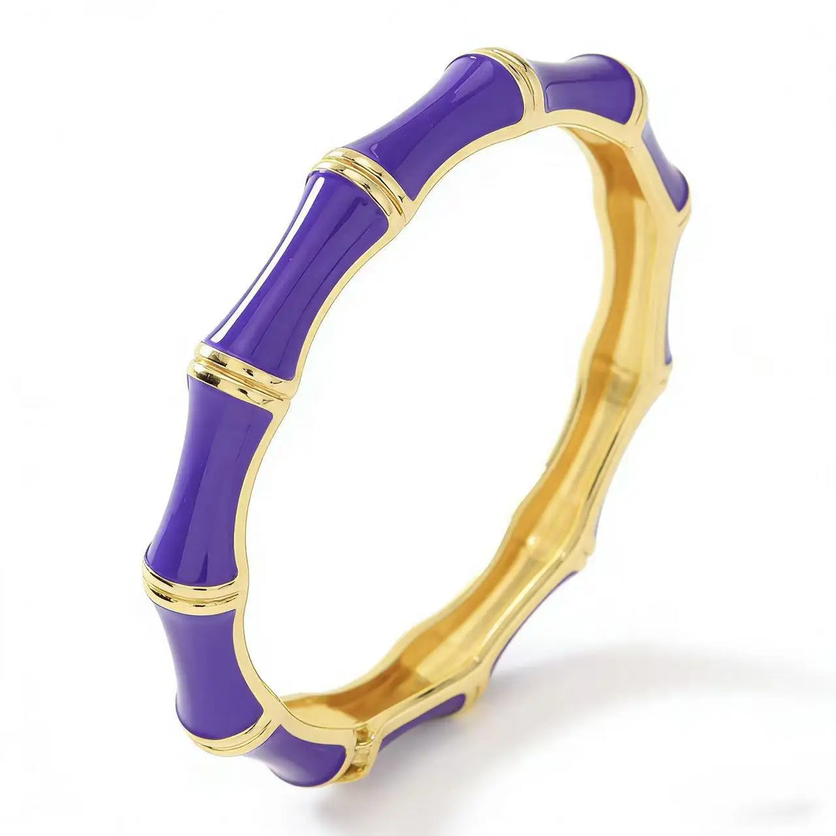 Vintage Purple Dripping Oil Enamel Cuff Bracelet