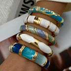 Floral Rhinestone Punk Cuff Bracelet