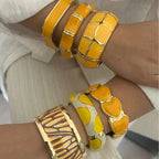 Yellow Dripping Oil Enamel Bracelet