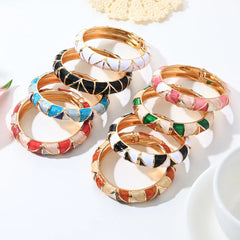 Bohemian Vintage Enamel Cuff Bracelet