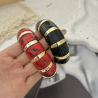 Vintage Punk Marble Texture Resin Bracelet