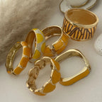 Yellow Dripping Oil Enamel Bracelet