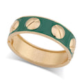 Hip Hop Green Dripping Oil Enamel Cuff Bracelet