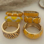 Yellow Dripping Oil Enamel Bracelet