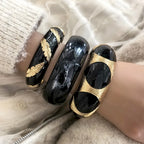 Irregular Dripping Oil Enamel Cuff Bracelet