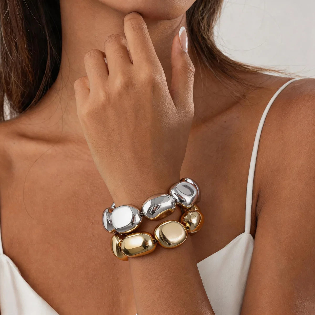 Vintage Acrylic Bead Chain Bracelet